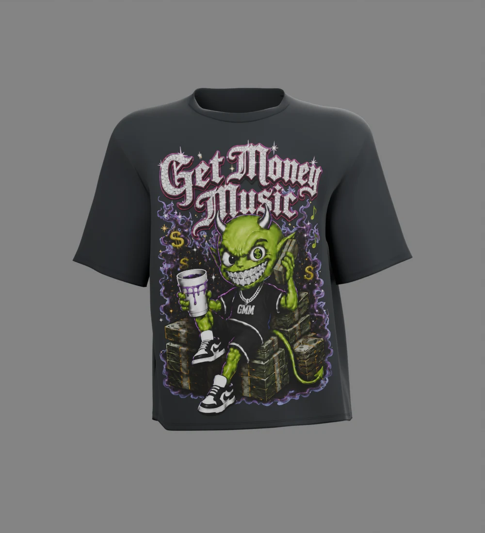 GMM Cash Goblin Tee, чёрный, интерактивная 3D-модель